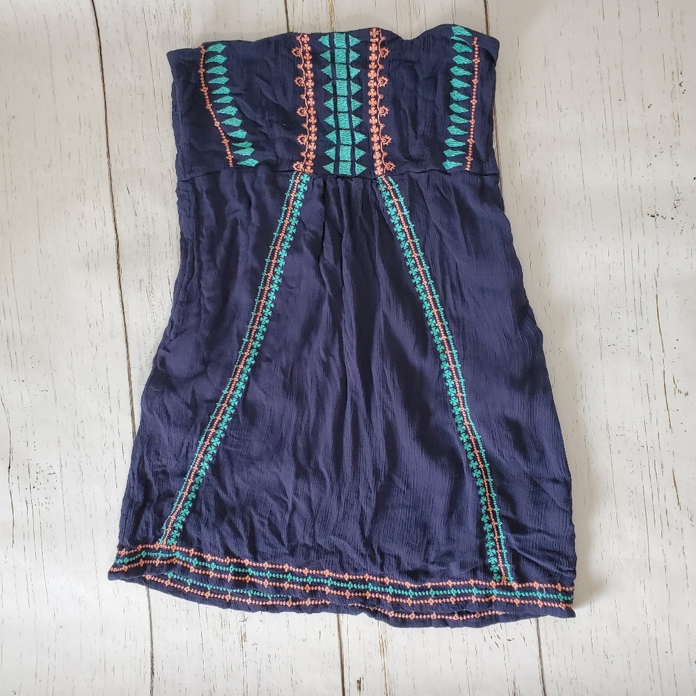 Patrons of Peace Strapless Embroidered Top